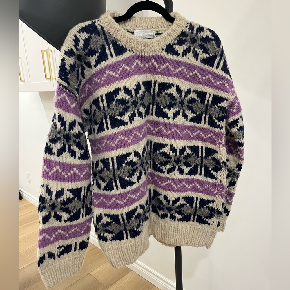 Vintage Ray Wear Handmade Chunky Sweater made in Ecuador